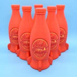 Nuka- Orange Cola Bottle Fallout  (3D - printed ~ hollow inside!)