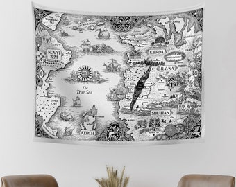 Shadow and Bone Map Tapestry,The Grishaverse Map,Grisha Trilogy Map,Six of Crows Map,Siege and Storm Map,Ruin and Rising Map,Ravka,Wallhang