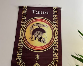 Lord Of The Rings Turin Tapestry, Middle Earth Turin Flag, Turin Banner Home Decor, Turin Pennant Wall Decoration