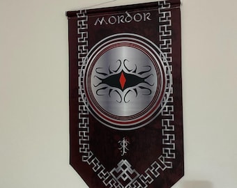 Lord Of The Rings Mordor Tapestry, Middle Earth Mordor Flag, Mordor Banner Home Decor, Mordor Pennant Wall Decoration