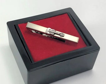 Guitar Silver Tie Clip, Mens Accessories Handmade Tie Pin, Stick Pin With Gift Box