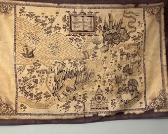 Harry Potter Tapestry Marauder s Map Tapestry Hogwarts Wall Art Harry Potter Home Decor Gift Etsy Canada