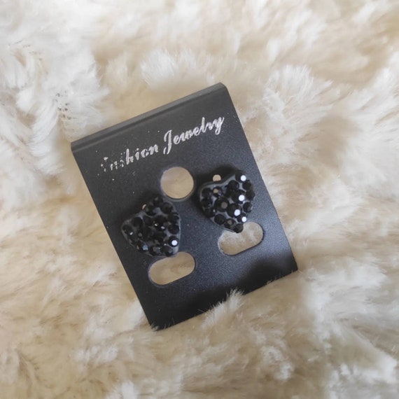 ピアス [KATENKELLY] Little Black Heart Earrings Small Voluptuous Heart Earrings – Annika Inez