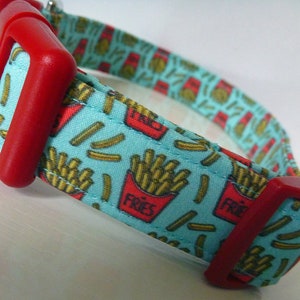 French Fries Collars, Fries Dog Collar, Food Dog Collar, Dog Collar, Pet Collar, Dog, Eco Friendly, Sustainable - "French Fries"