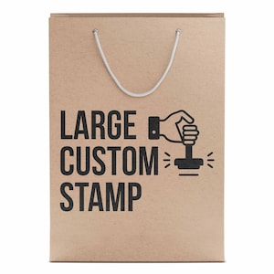 Grande timbro a borsa, timbro di marca, timbro di scatola, francobollo personalizzato di grandi dimensioni, timbro di imballaggio di grandi dimensioni, timbro con logo grande, timbro su misura, timbro aziendale personalizzato