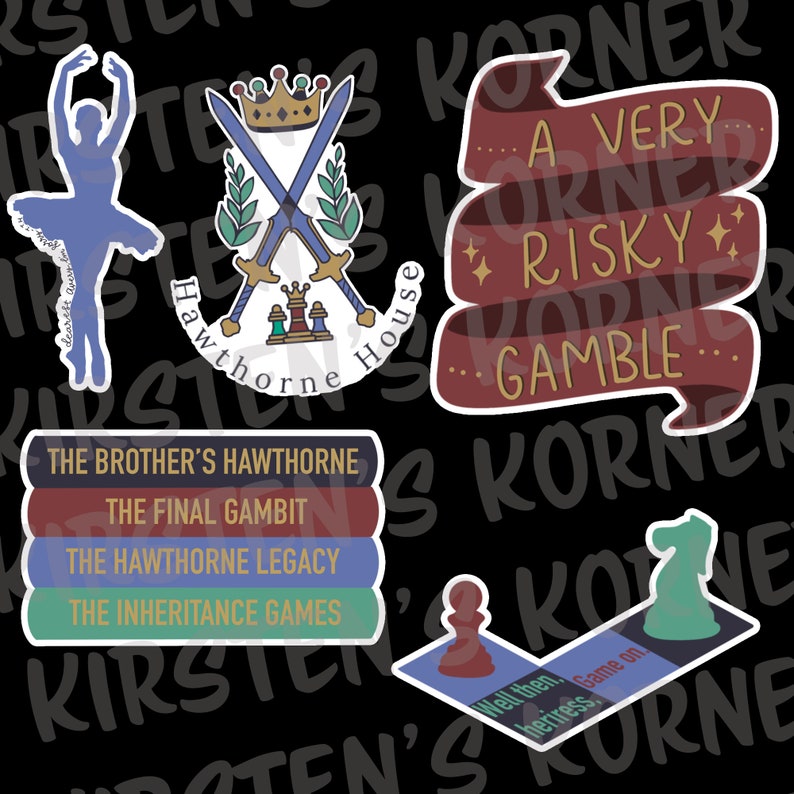 THE INHERITANCE GAMES Byjennifer Lynn Barnes Sticker Pack 5 - Etsy