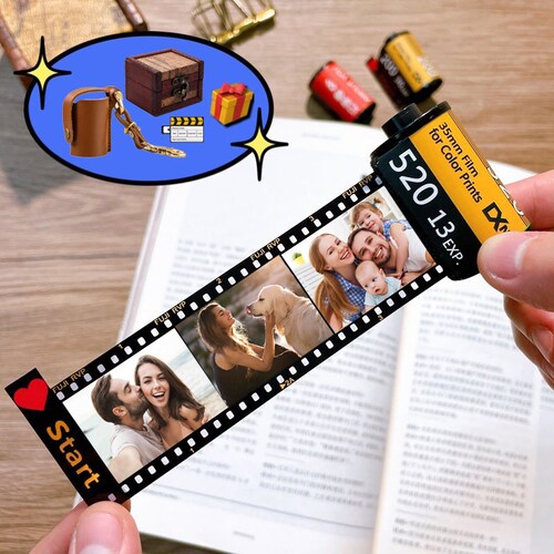 Personalized Photo Film Roll Keychains Custom Picture Etsy