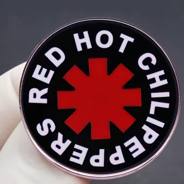 Épinglette en émail avec logo Red Hot Chili Peppees NOUVEAU