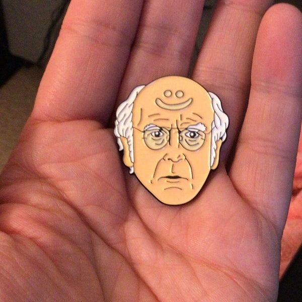 Larry David Face Head Enamel Pin Curb Your Enthusiasm Pin Brooch Seinfeld Creator