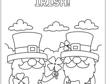 St. Patrick’s Day Coloring Book for Kids | Printable Lucky Coloring Pages (Digital Download)