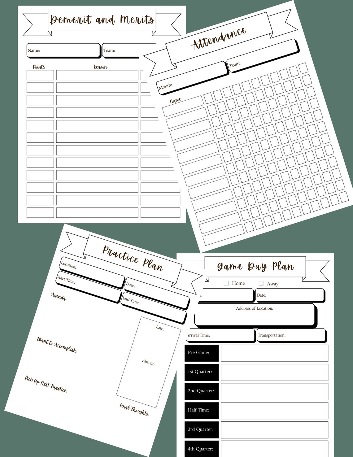 Cheer Coach Binder Etsy