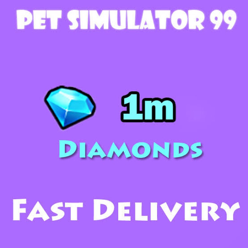 Roblox PS99 PET SIMULATOR 99 1M GEMS Gems or Diamonds 1M Safe & Fast