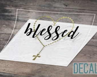 Blessed Rosary Decal  | Car Decal | Tumbler Decal | Mug Decal | Laptop Decal | Vinyl Decal