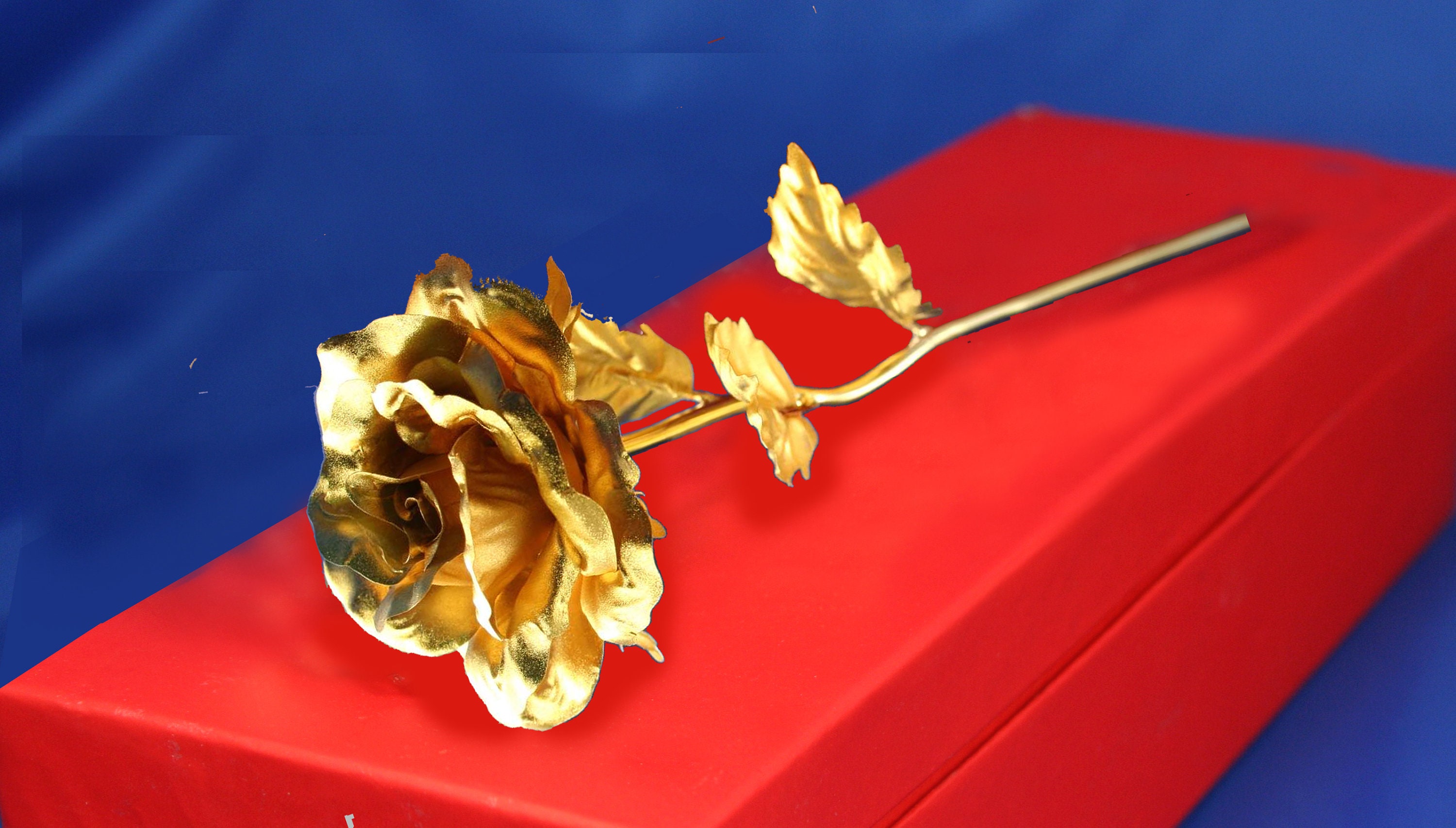 24Kゴールドローズ Pure 24k Gold Leaf Rose - Open, Gifts for Her, Occasion, Wedding