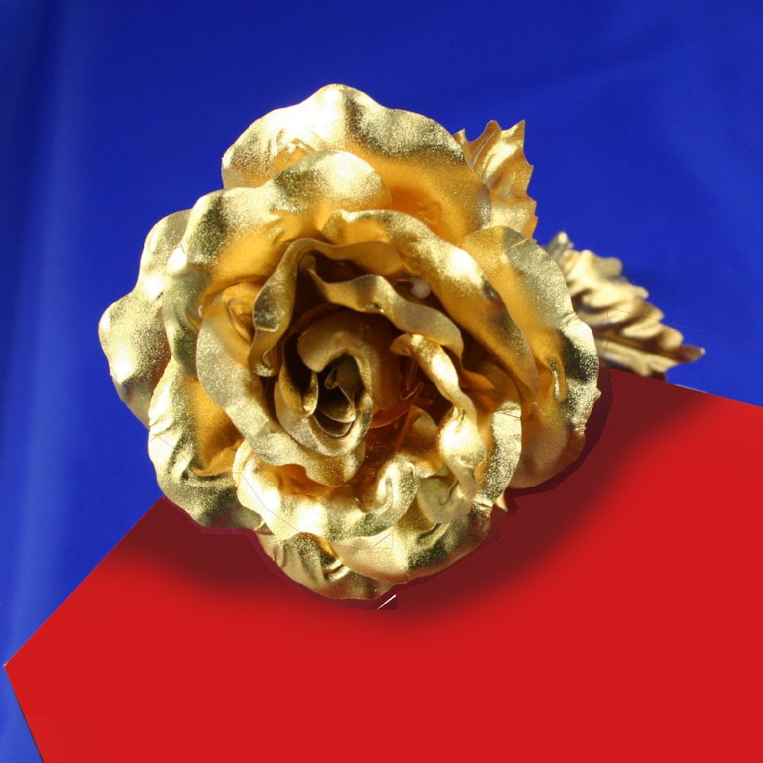 Pure 24k Gold Leaf Rose - Open, Gifts for Her, Occasion, Wedding