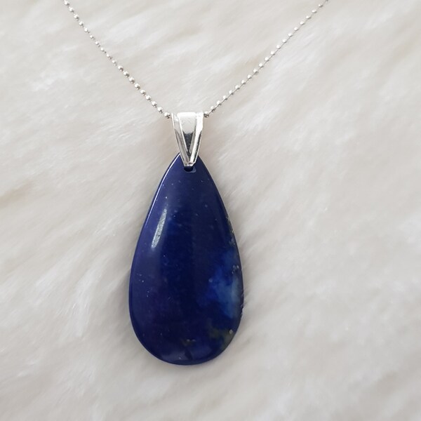 Chaine argent 925 lapis lazuli