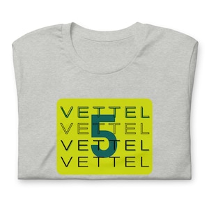 Sebastian Vettel Number 5 F1 Unisex t-shirt
