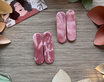 Pink Shimmer Swirl Alligator Clip Set