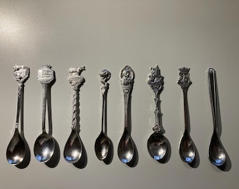 Cucharillas vintage plateadas (8 piezas)