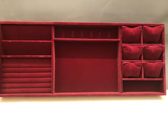 No1 Giving away(Clear Stock ): Wine red jewelry tray 64.9x28.4cm /25.5x11.18" ,only 1 set