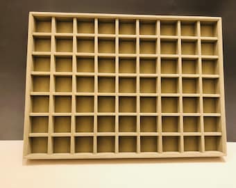 No2 No3 Giving away(Clear Stock): 63 grids and No 3 ,12 long grids  jewelry tray 50.6x36.7cm / 19.9x14.4" , layout as picture , only 1pcs