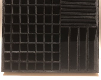 No10 No11 No12 Regalar (existencia transparente): bandeja para joyería negra de 55,4 x 52,9 cm/21,8 x 20,8 pulgadas, cada diseño solo 1 juego