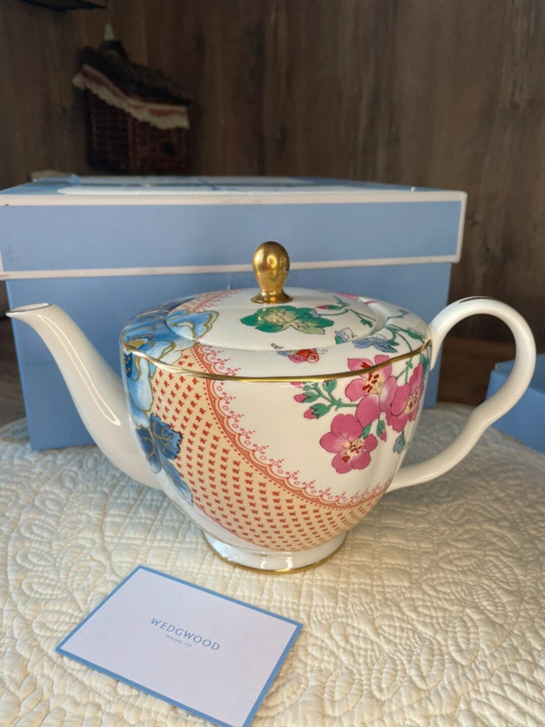 Wedgwood Butterfly Bloom Teapot Etsy