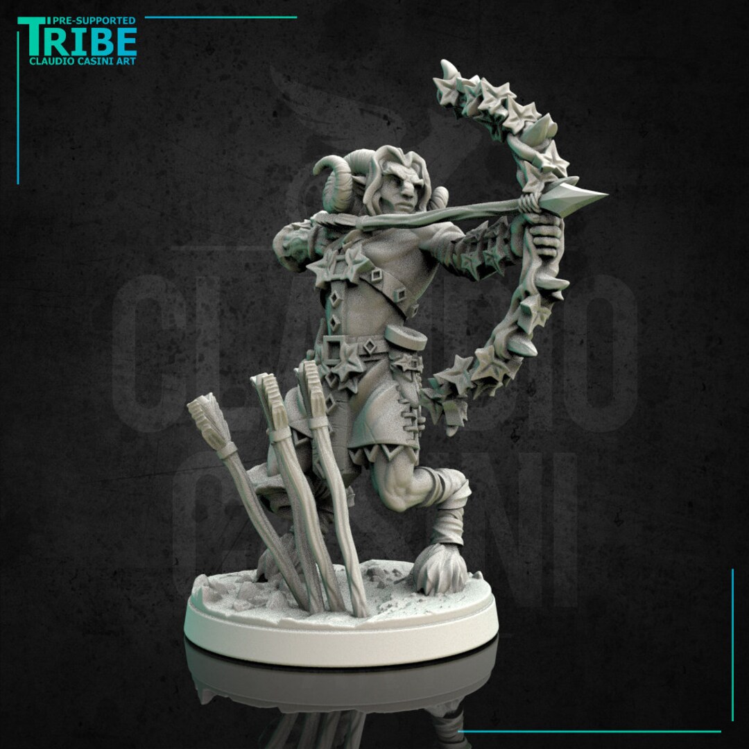 Male Faun Satyr Ranger Hunter Miniature 28mm 32mm Scale 8K - Etsy