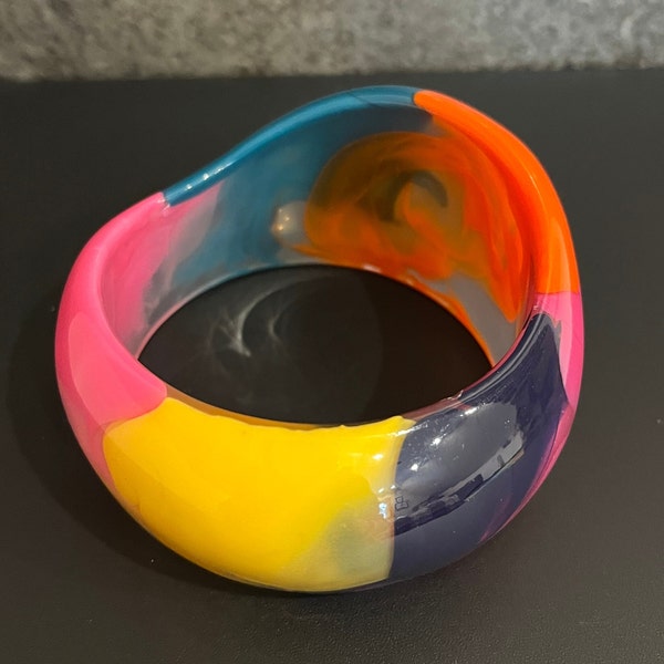 Rare Vintage Multi Color Bangle Bracelet