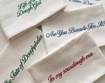 Embroidered Sourdough Towel | Sourdough Gift | Embroidered Kitchen Towel | Host Gift