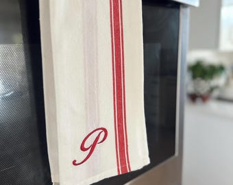Custom Monogram Kitchen Towel, Embroidered Kitchen Towel, Kitchen Decor, Hostess Gift, Personalized Gift, Baking Gift, Housewarming Gift
