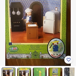 Madeline 8” doll  Old House in Paris Kitchen set Eden