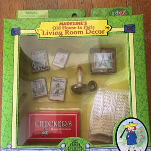 Madeline 8” doll’s old house in Paris living room accessories Eden