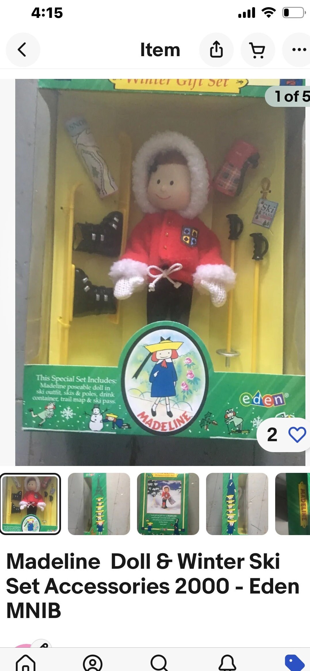 Madeline 8” Doll Winter Ski Gift Set EDEN Israel - Main Image