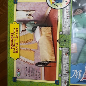 Madeline 8” doll  Old House in Paris bed w linens and pajamas set Eden