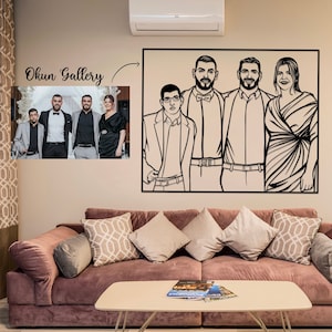 Family Picture Metal Art Wall Decor, Personalized Photo Gift, Personalized Metal Picture, Perfect Gift for Mom, Dad and Grandparents