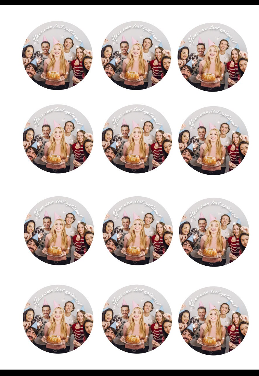YOUR OWN EDIBLE Photo Cake Toppers Cupcake Toppers Any Etsy UK