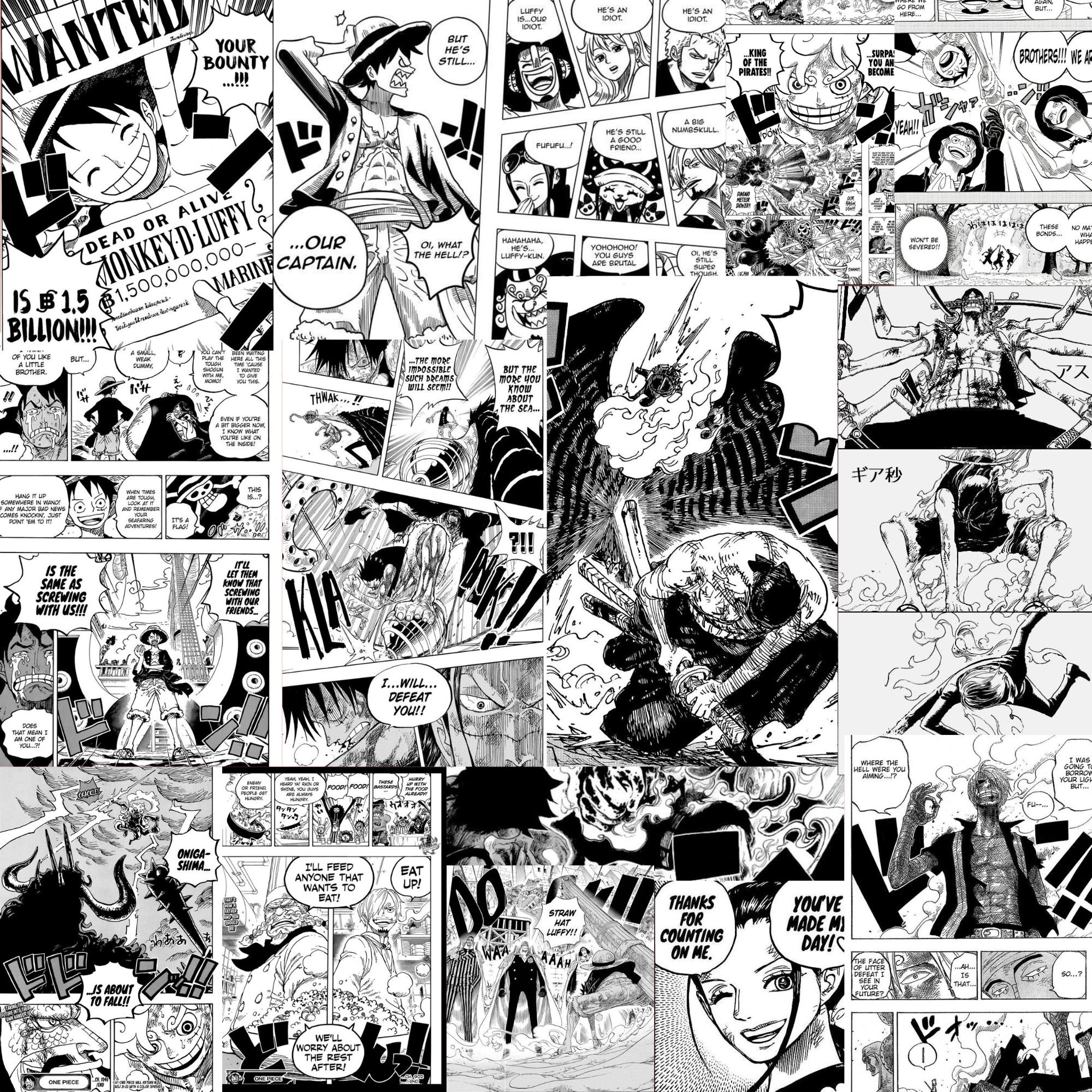 100 One Piece Manga Panels Collage Kit One Piece Manga - Etsy UK