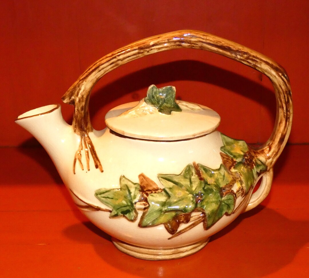 Vintage Mccoy Ivy Teapot Etsy