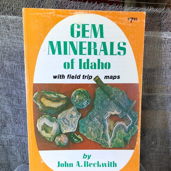 SPECIAL FIND** Gem Minerals of Idaho 1st Ed (1972) with receipt and inserts with notes and descriptions from former owner