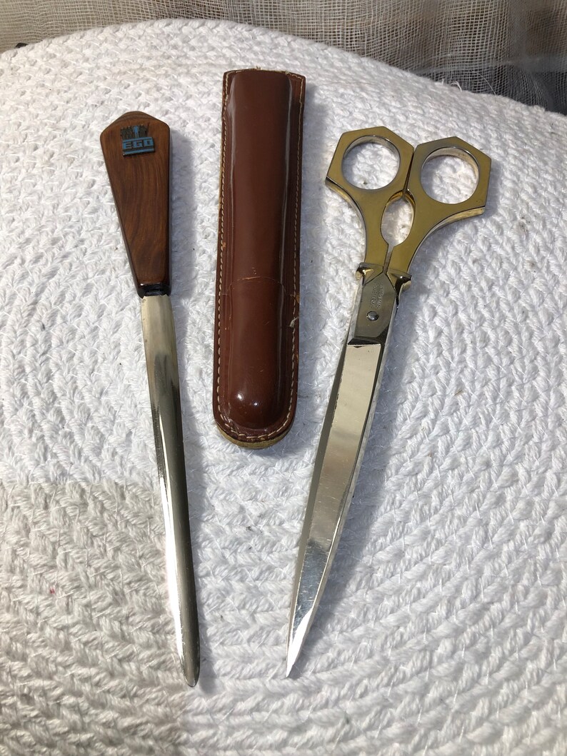 Letter Scissors Classical F.koeller Vintage Scissors & Letter Opener W/northwestern National Life ...