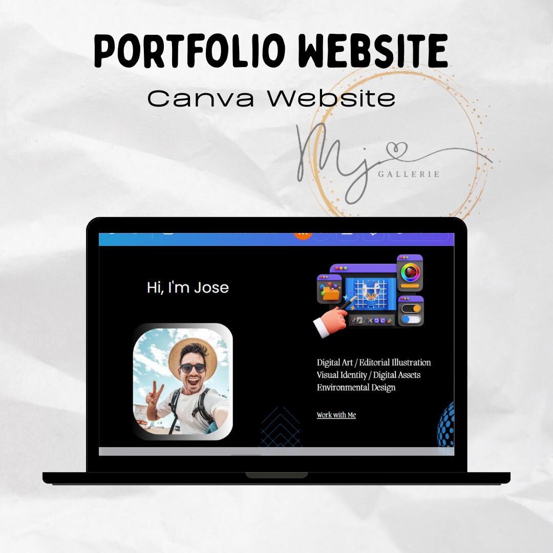 Canva Portfolio Website Template: Graphic Designer Portfolio (digital ...