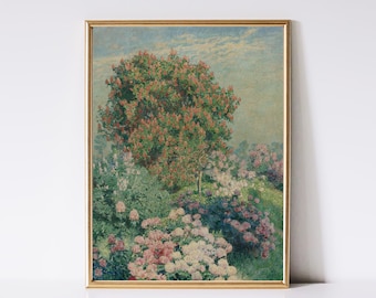 Vintage Summer Printable Wall Art | Wildflower Landscape Painting | Farmhouse Wall Decor | Antique Print | Summer Wall Art Digital Download