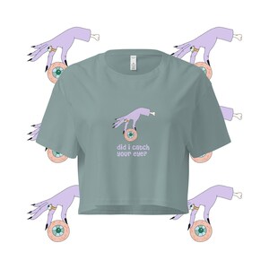 Witchy funny halloween crop top for women 100% cotton