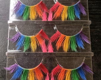 Rainbow lashes (pack of 3)