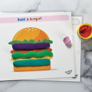 Food Playdough Mats, Printable Play-Doh Activity, Montessori Learning, Toddler, Preschool, Homeschool, Kindergarten image 7