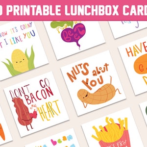 Afdrukbare lunchboxkaarten | Positieve opmerkingen | Inspirerende notities voor kinderen en tweens | Aanmoedigingskaarten | Opmerkingen voor kinderen | 60 notities pdf