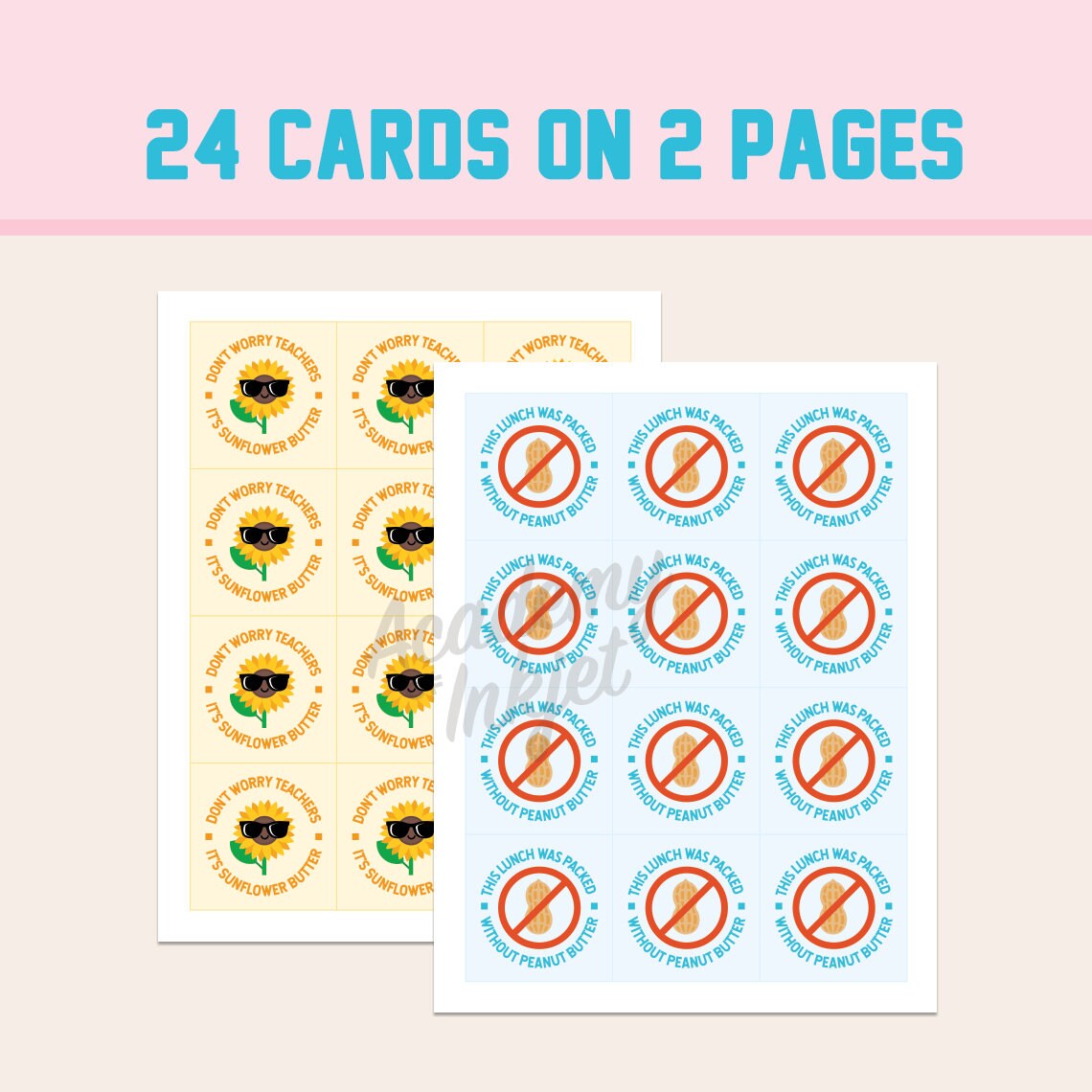 Printable Lunchbox Cards | Nut-free Memo | Fun Notes for Kids and ...
