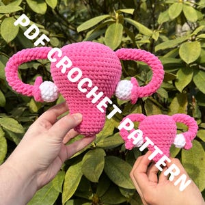 Pattern Bundle - Uteruses, Crochet Uterus, Reproductive Rights, Emotional Uterus, Womb, Hysterectomy Crochet, Uterus Pillow, Uterus Keychain