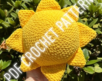 No Sew Sun Häkelmuster, Sommer Häkelmuster, Sonnenwende Häkelmuster, Amigurumi Sonne Muster, Sonnenkissen Häkelmuster, Sunshine